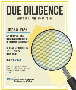 Lunch and Learn – Due Diligence: What it Is and What to Do